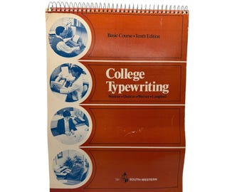 College Typewriting Textbook South-Western Publishing 10e editie, oranje, 1981