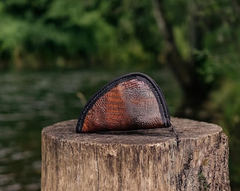 Medium Embossed Leather Pistol Case  MP-2300