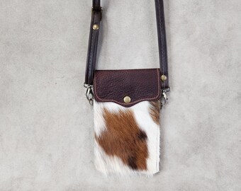 Cell Phone Hair on Hide Leather Purse  CCP-2059