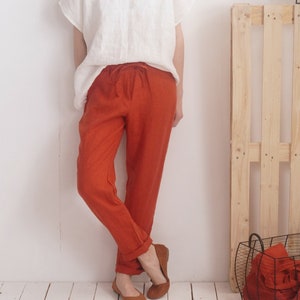 Buy Washed Linen Pants. Linen Trousers. Linen Pants for Women. Classic  Linen Pants. Soft Linen Pants. Maternity Clothes. Natural Pants VOLGA  Online in India 