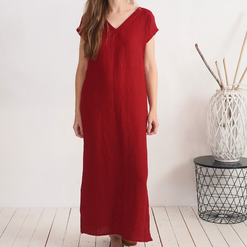 Red Linen Dress main image 0