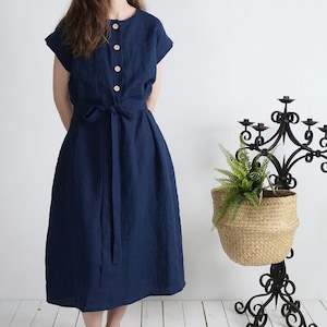 Linen mom dress. Linen summer dress. Breastfed dress. Maternity shirtdress. Maternity linen clothing. Boho linen sundress - LIMPOPO