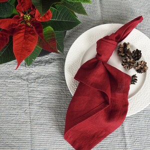 Washed linen napkins in various colors. Linen napkin set 4,6,8,10 Washed medium wight linen napkin. Wedding table linen. Large size napkins.