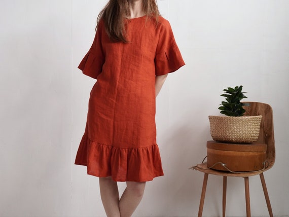 chinese dress ladies Samantha Linen Dress – FEHRNVI