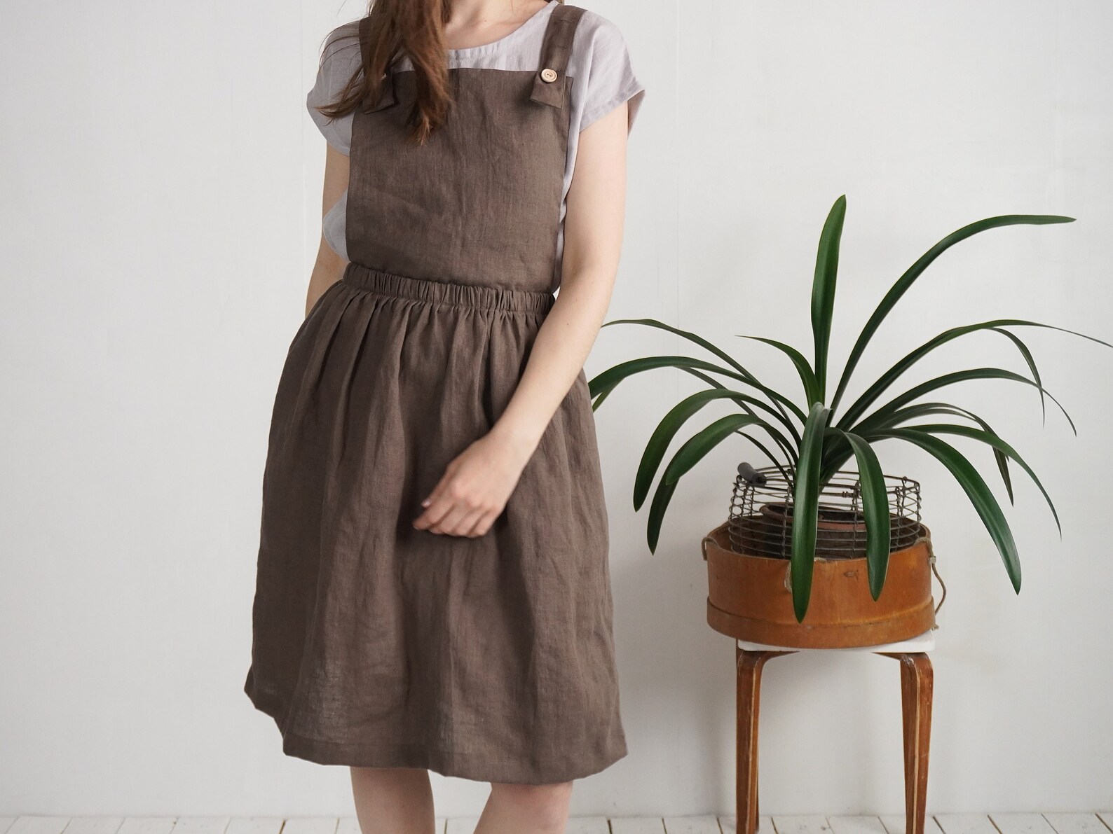 Linen Pinafore Dress. Linen Apron Dress. Linen Pinafore. Etsy