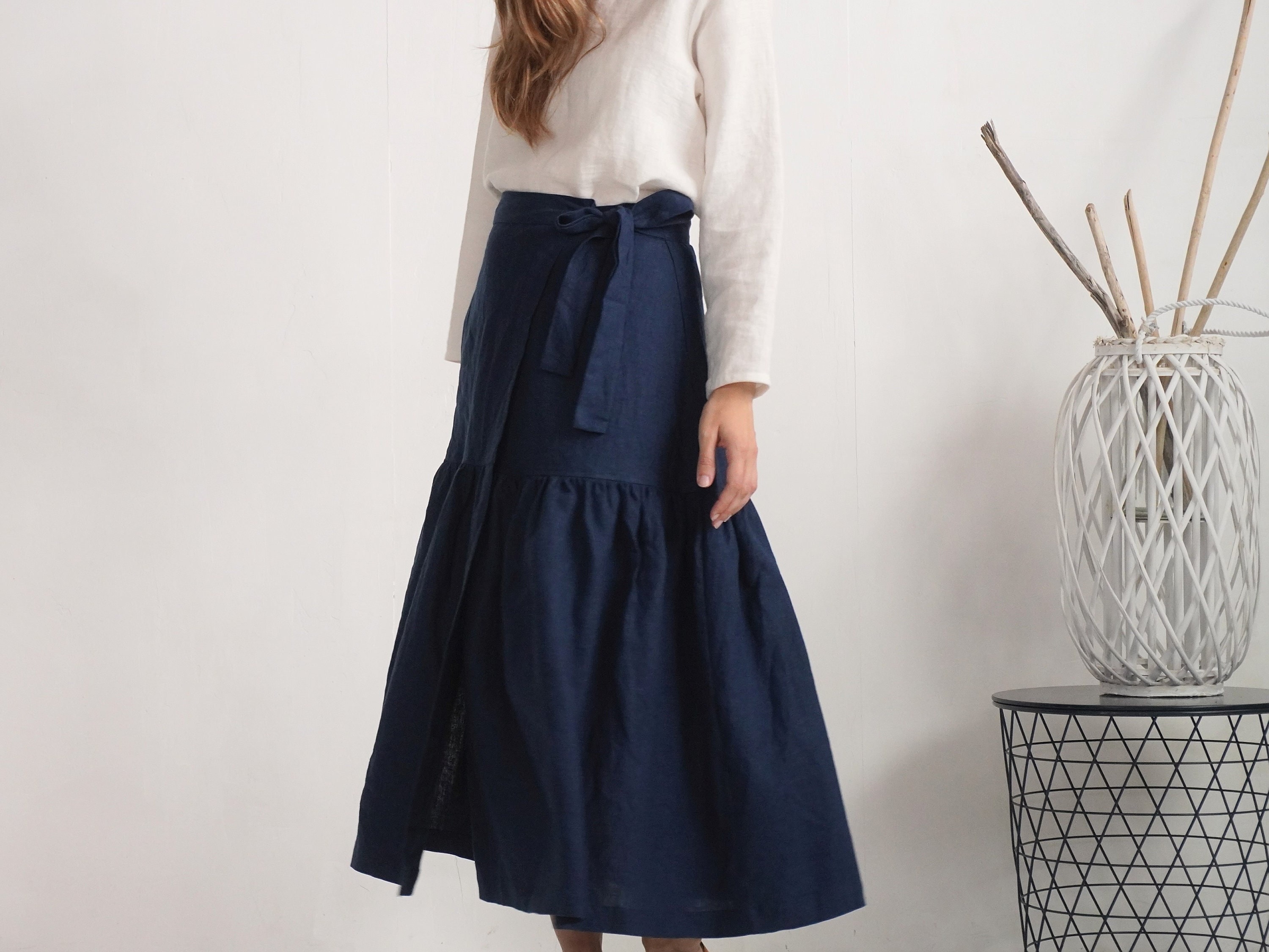 【hippiedippy】wave wrap skirt Amazon.com: Ezcosplay Women Ruffle Wrap Skirt Tie Waist Boho