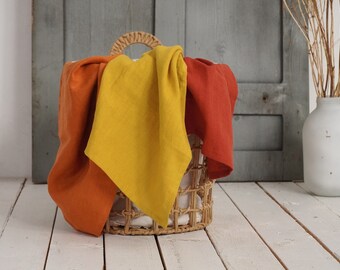 100% Linen Kitchen Towel Set: Soft, Absorbent, Machine Washable (50x70cm)