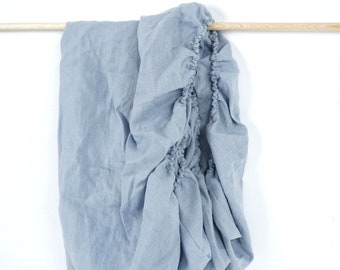 Softened Linen Fitted Sheet: Crib, Toddler Bedding – Breathable, Hypoallergenic, Handmade