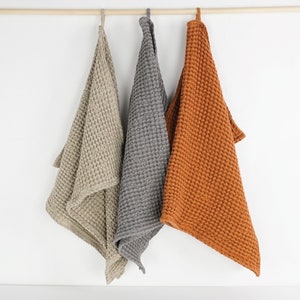 Waffle tea towel. Kitchen towel. Linen waffle tea towel. Linen kitchen towel. Natural towel. Waffle linen dishcloth. Mother&#39;s day gift.
