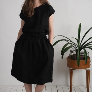 The Cassie Linen Two Piece Top & Midi Skirt Set