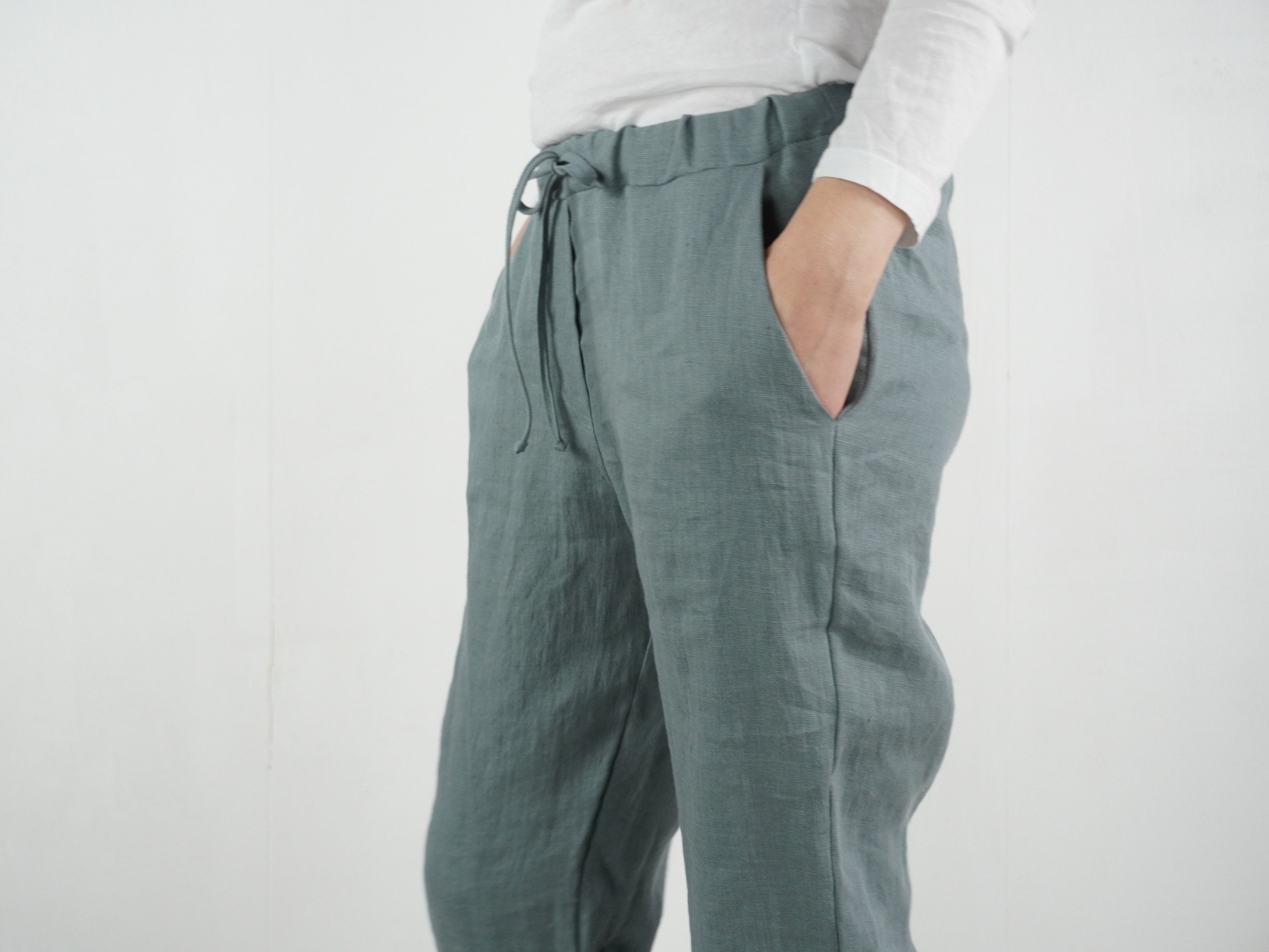 Washed linen pants. Linen trousers. Linen pants for women. Classic li…