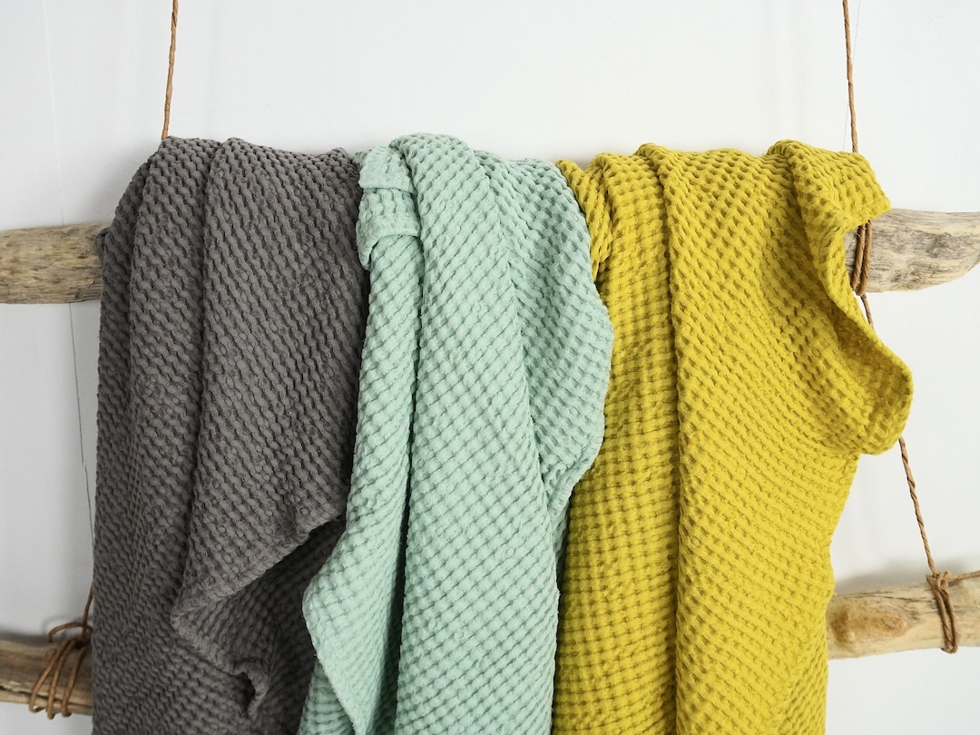 Waffle Kitchen Towel in Various Colors. Waffle Tea Towels. Linen Cotton