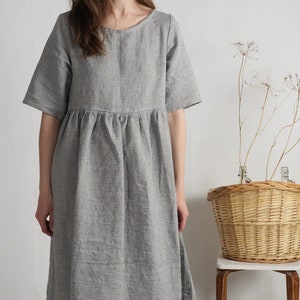 On SALE Ready to Ship, XS, S sizes. Boho linen maxi dress. Goddess empire waist dress. Boho maternity dress. Sustainable dress-COLORADO image 7