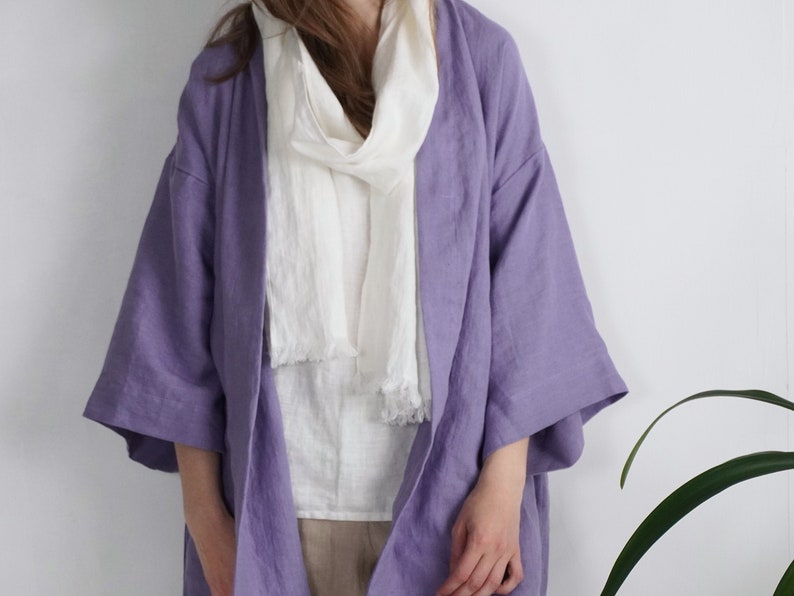 Linen scarf. Simple linen scarf. Soft linen scarf. Washed Organic 100% Linen Scarf. Mother's day gift. Long linen scarf. Washed linen shawl. image 2
