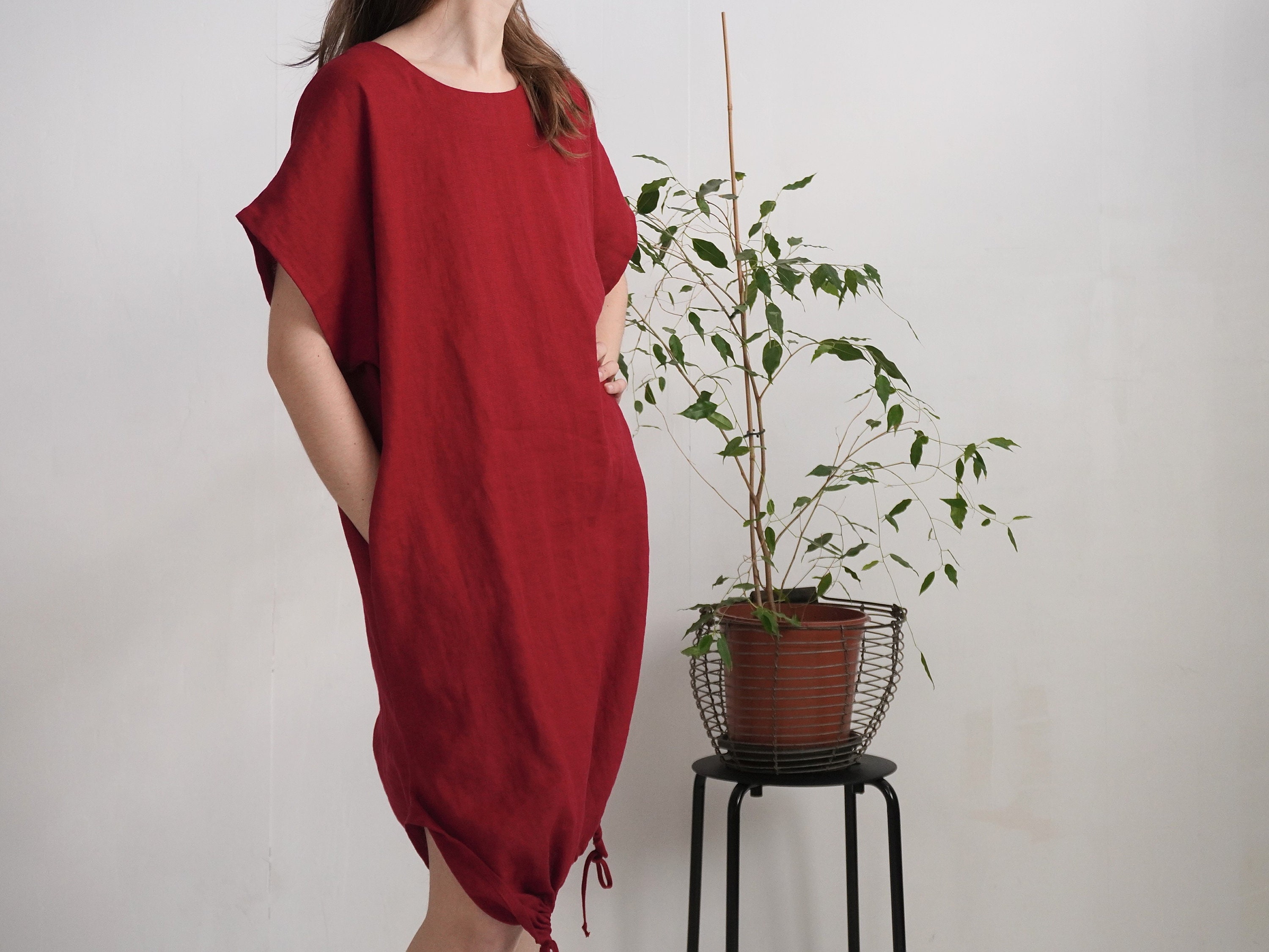 Puckered Organic Linen Shirtdress | EILEEN FISHER