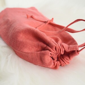 Natuurlijk slaapmasker en zakje. Linnen slaapmasker met etui. Linnen reisoogmasker. Eco-oogmasker om te slapen. Uniseks oogmasker. Jubileumcadeau afbeelding 8