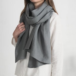 Linen scarf. Unisex linen scarf. Linen shawl. Handmade linen scarves for women. Long linen scarf. Linen scarf for men. Organic linen scarf.