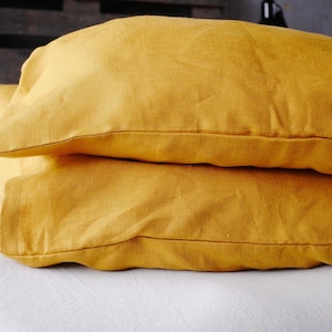 King, Queen linen pillowcase. Linen pillow case. Softened linen pillowcase. Standard, queen, king pillow cover with envelope closure.