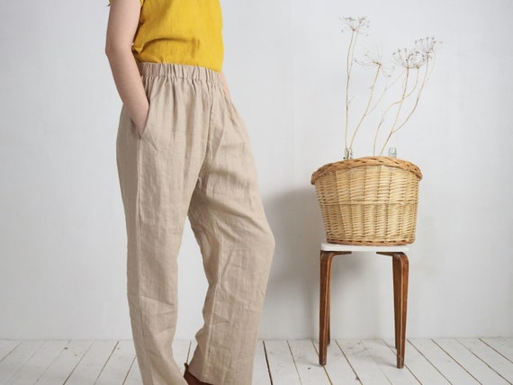 Martha Linen Cutwork Pants – White - Zebein India | Linen Drama