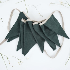 Linen bunting. Baby bunting banner. Nursery wall décor. Bunting flag garland. Nursery décor. Bunting Garland. Baby shower gift.