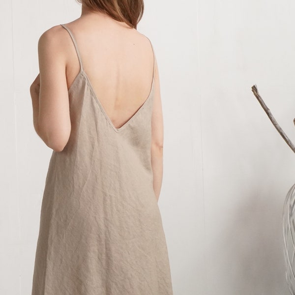 Linen nightgown. Women's nightdress. Long ladies nightgown. Bride's night dress. Elegant night dress. Sustainable linen nightgown- YAMUNA