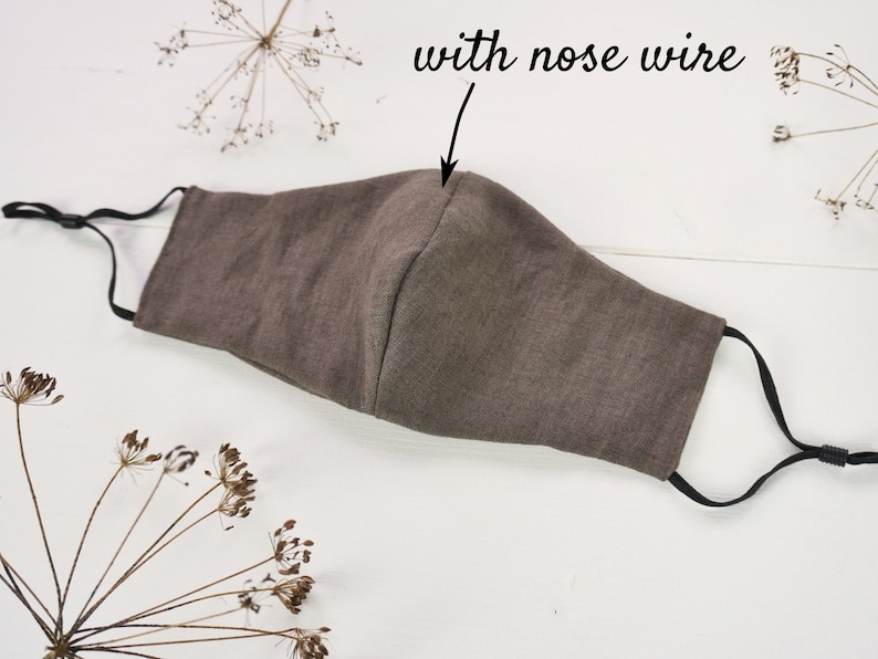 Linen face mask set. 100 linen masks. Adult linen mask. Nose Etsy
