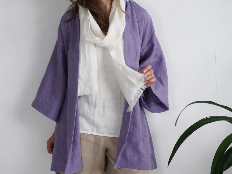 Linen scarf. Simple linen scarf. Soft linen scarf. Washed Organic 100% Linen Scarf. Mother's day gift. Long linen scarf. Washed linen shawl. image 1
