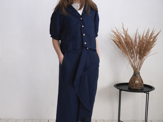 Capri Blue Linen Shirtdress