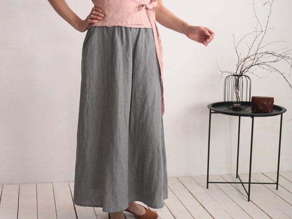 Linen Maxi Skirt AMICA | Handmade Linen Clothing | MinimalisticLinen