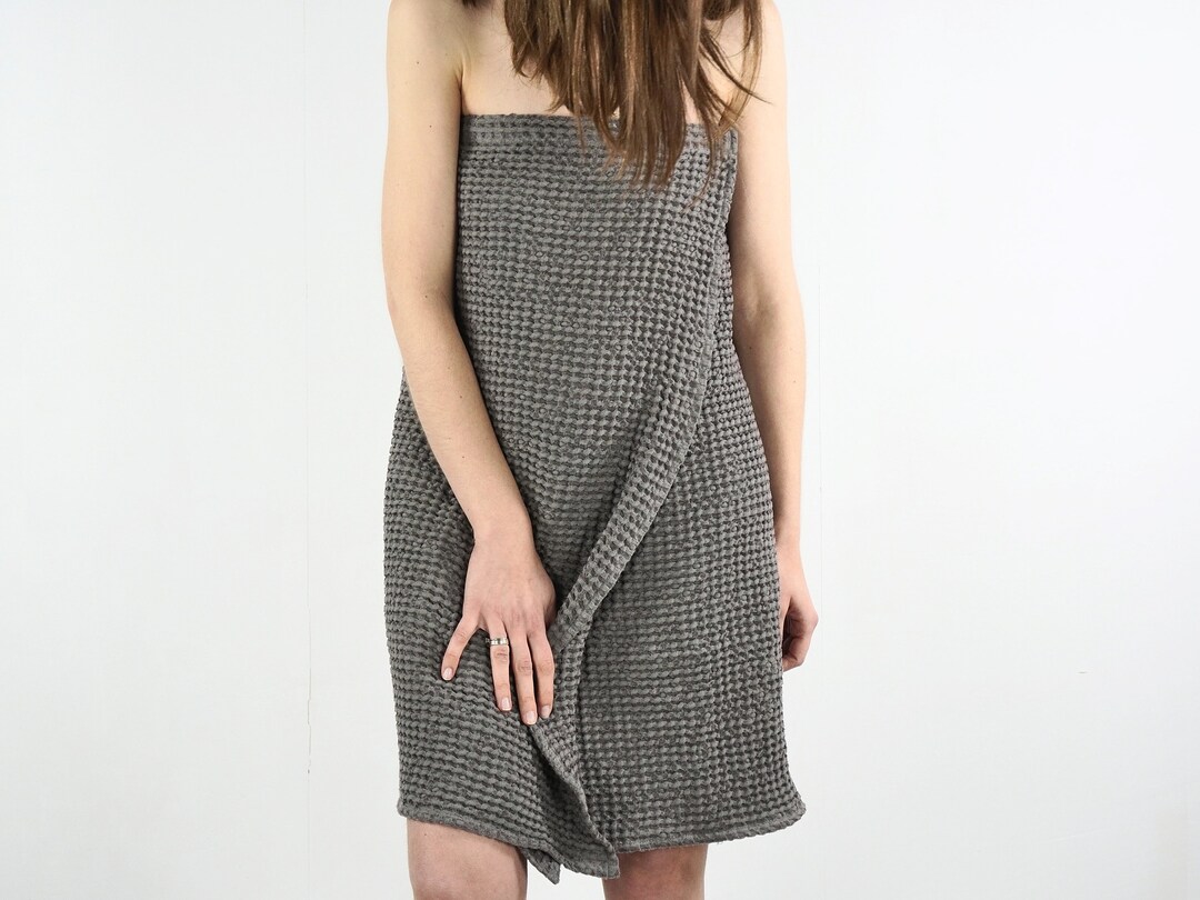 Waffle Wrap Towel. Linen Spa Towel. Waffle Spa Wrap. Waffle Bath Towel ...