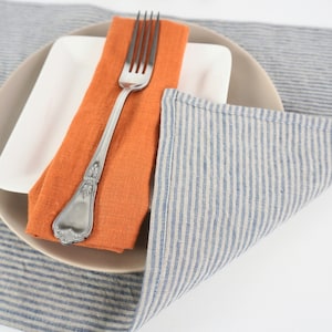 Linen placemats. Natural stonewashed linen placemat set. Linen placemat set of 4 6 8 10 12. Washed soft linen table placemats. Table linens.