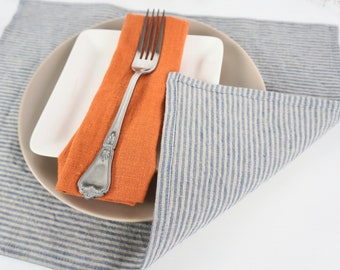 Linen placemats. Natural stonewashed linen placemat set. Linen placemat set of 4 6 8 10 12. Washed soft linen table placemats. Table linens.