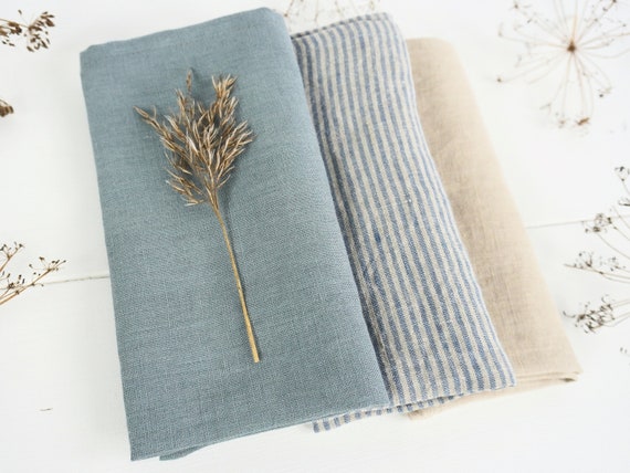 Natural Linen Napkins for Holiday, Christmas Dining Table. Cloth Napkins  for Wedding. Farmhouse Napkin Set of 2, 4, 6 Etc, Various Color 