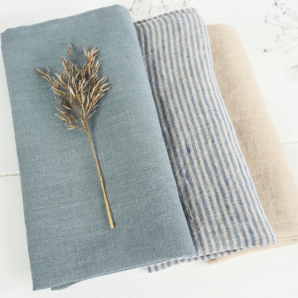 Linen napkins. Natural stonewashed linen napkin set. Linen napkin set of 4 6 8 10 12. Washed soft linen table napkins.  Handmade table decor