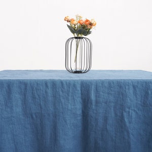 Linen tablecloth. Stonewashed linen tablecloth. Soft linen tablecloth. Table linens. Natural table decor. Stonewashed linen wedding cloth.