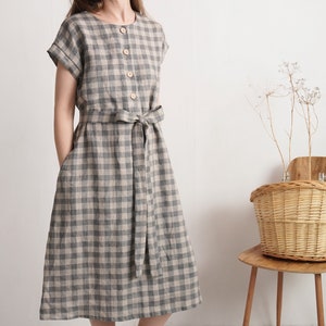 Linen mom dress. Linen summer dress. Breastfed dress. Maternity shirtdress. Maternity linen clothing. Boho linen sundress - LIMPOPO