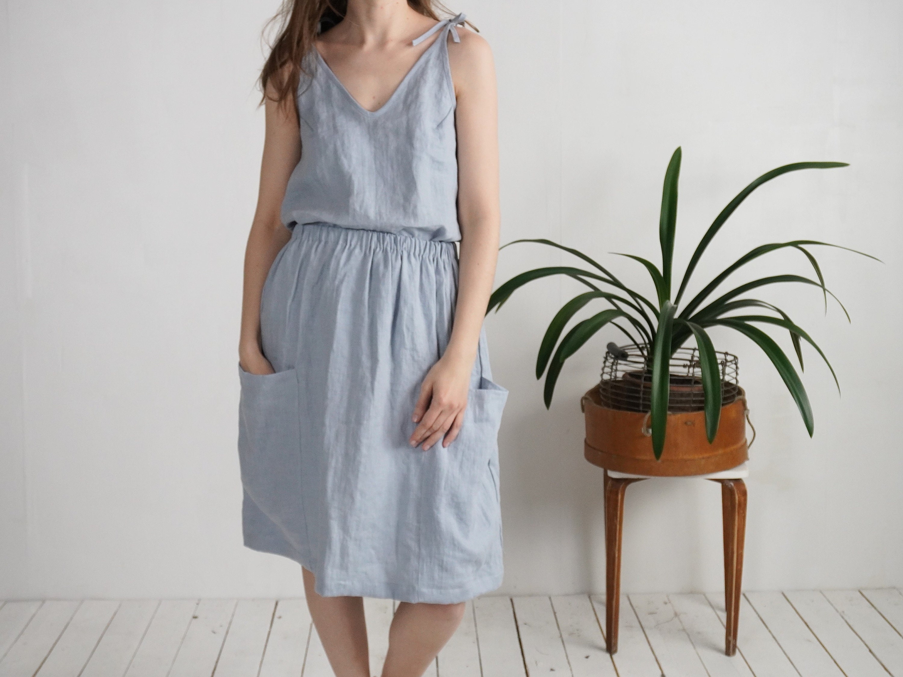 Buy Linen Skirt and Top. Linen Two Piece Set. Linen Summer Outfit. Online  in India - Etsy