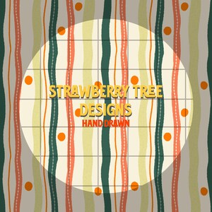 Boho-Orangen, Retro-Farben, digitaler Download, Sublimation PNG 12 &quot;x 12&quot;&quot; nahtloses Muster.&quot;