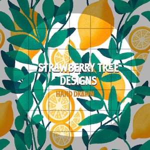 Zitronen, Sommerzitronendesign, digitaler Download, Sublimationsdatei PNG 12 &quot;x 12&quot;&quot;