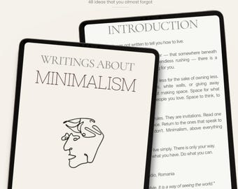 Digital Minimalism Journal PDF • Guided Workbook with 48 Prompts • GoodNotes & Android Compatible • Self Care Reflection Notebook