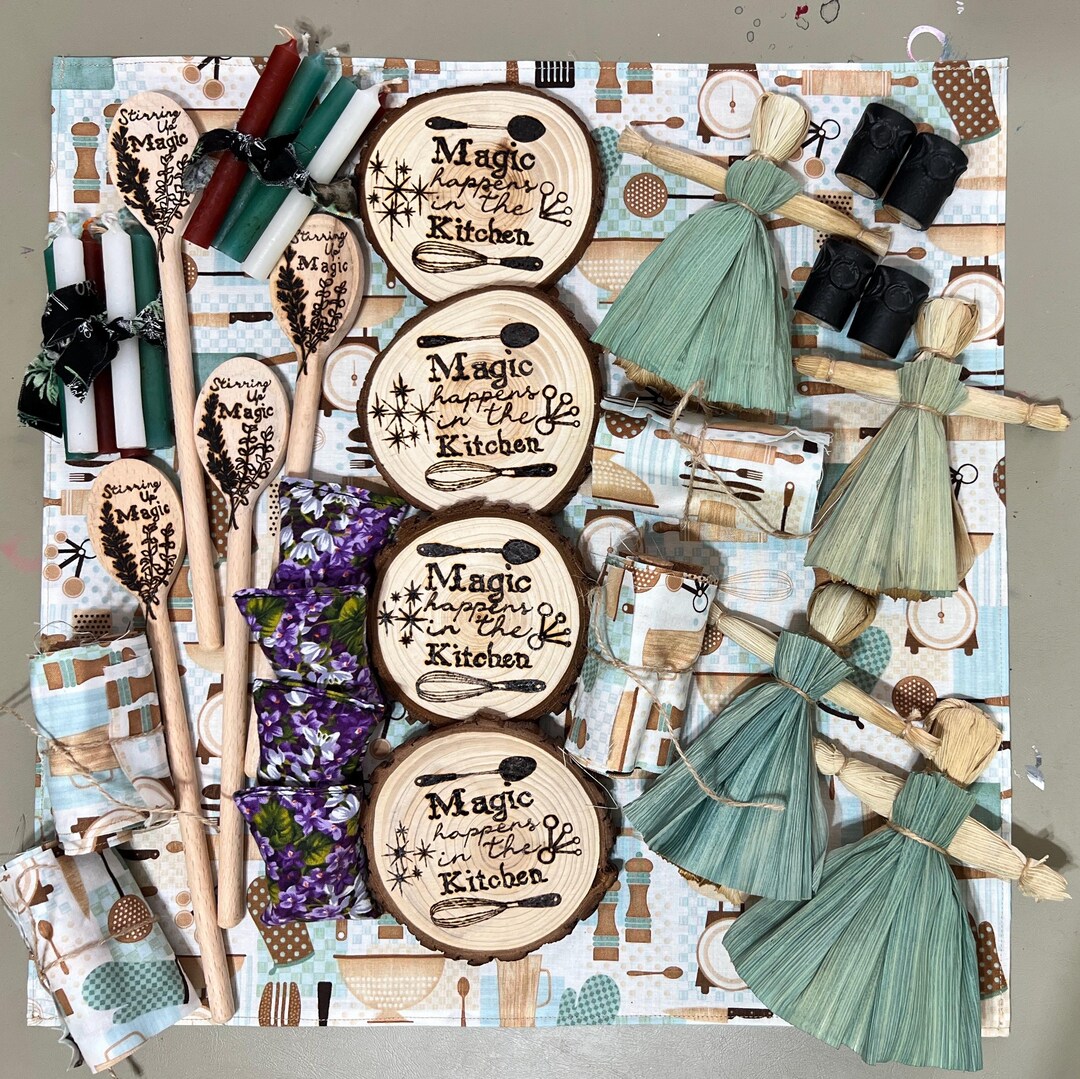 Kitchen Witch Gift Set Magic Bundle Broom Closet Discreet Set