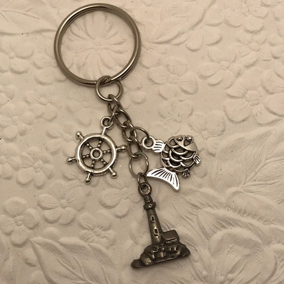 Lighthouse Keyring Quality Pewter Key-Chain
