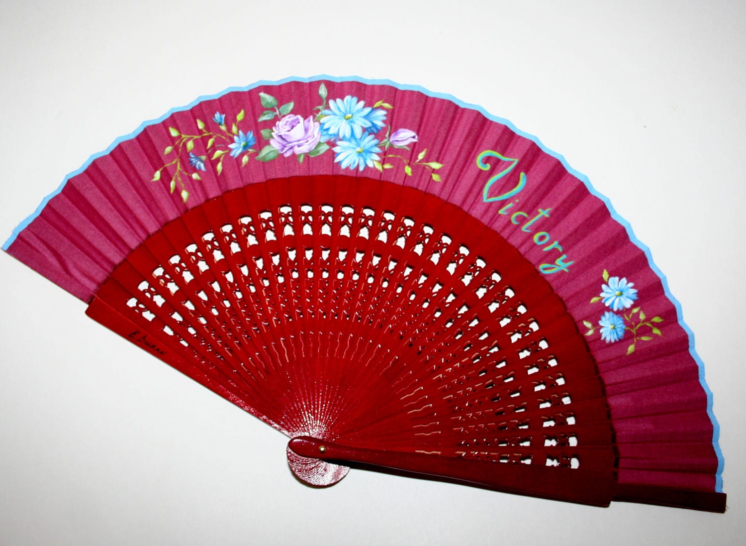 Spanish hand fan with name or monogram Hand fan Personalized Etsy