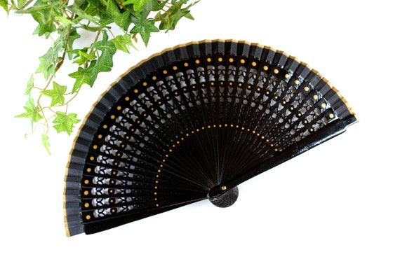 Red with Black Spots New Spanish Flamenco Wooden Fan