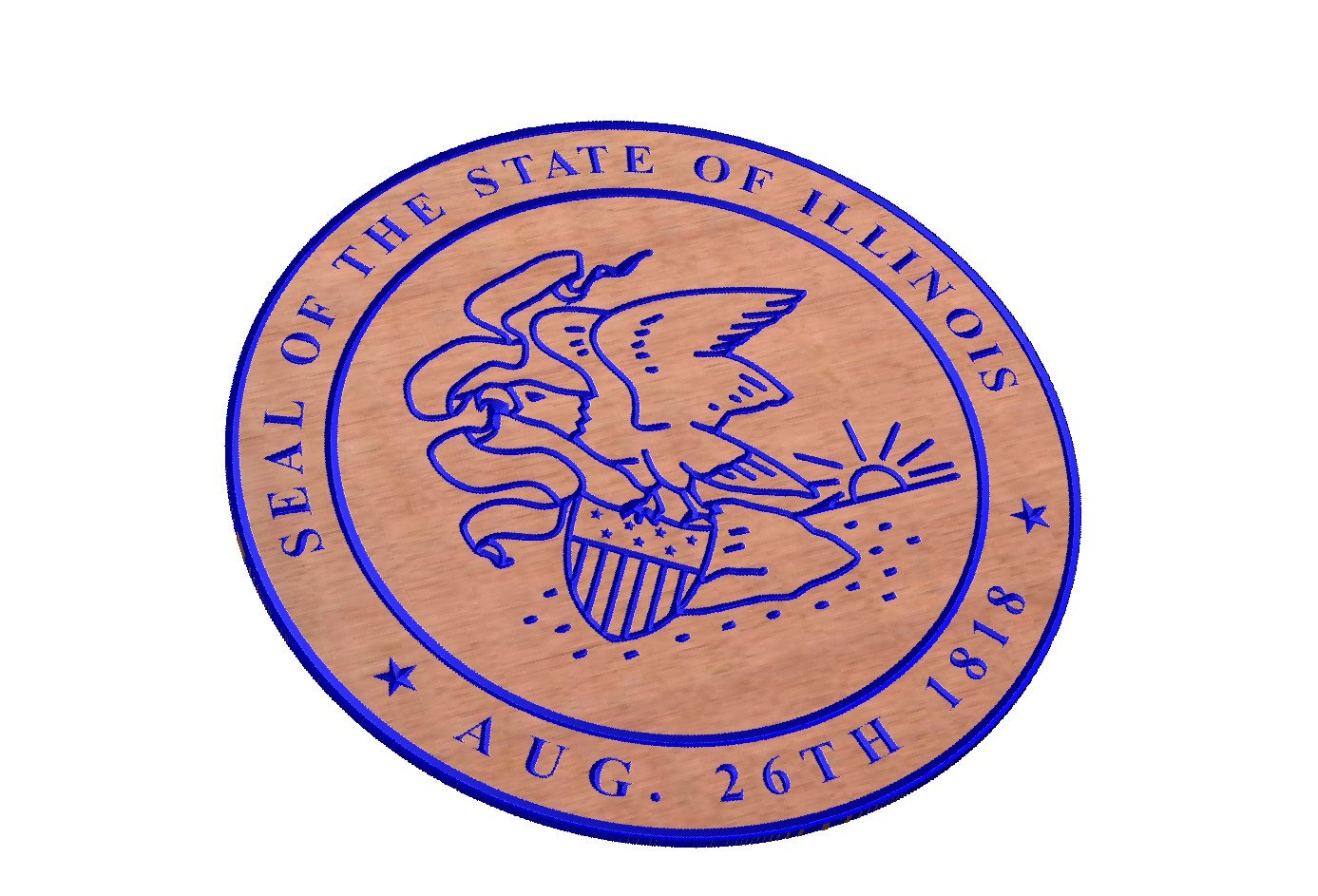 Illinois State Seal SVG Etsy