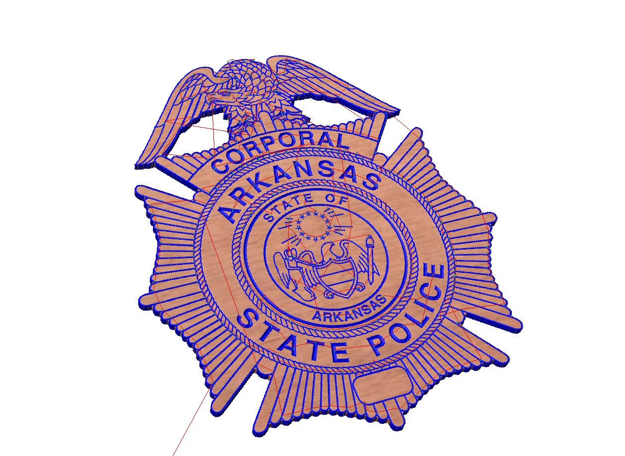 Arkansas State Police Corporal Badge SVG Etsy