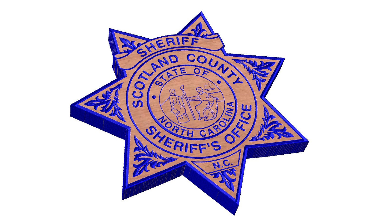 Scotland County North Carolina Sheriff's Office Badge SVG Etsy
