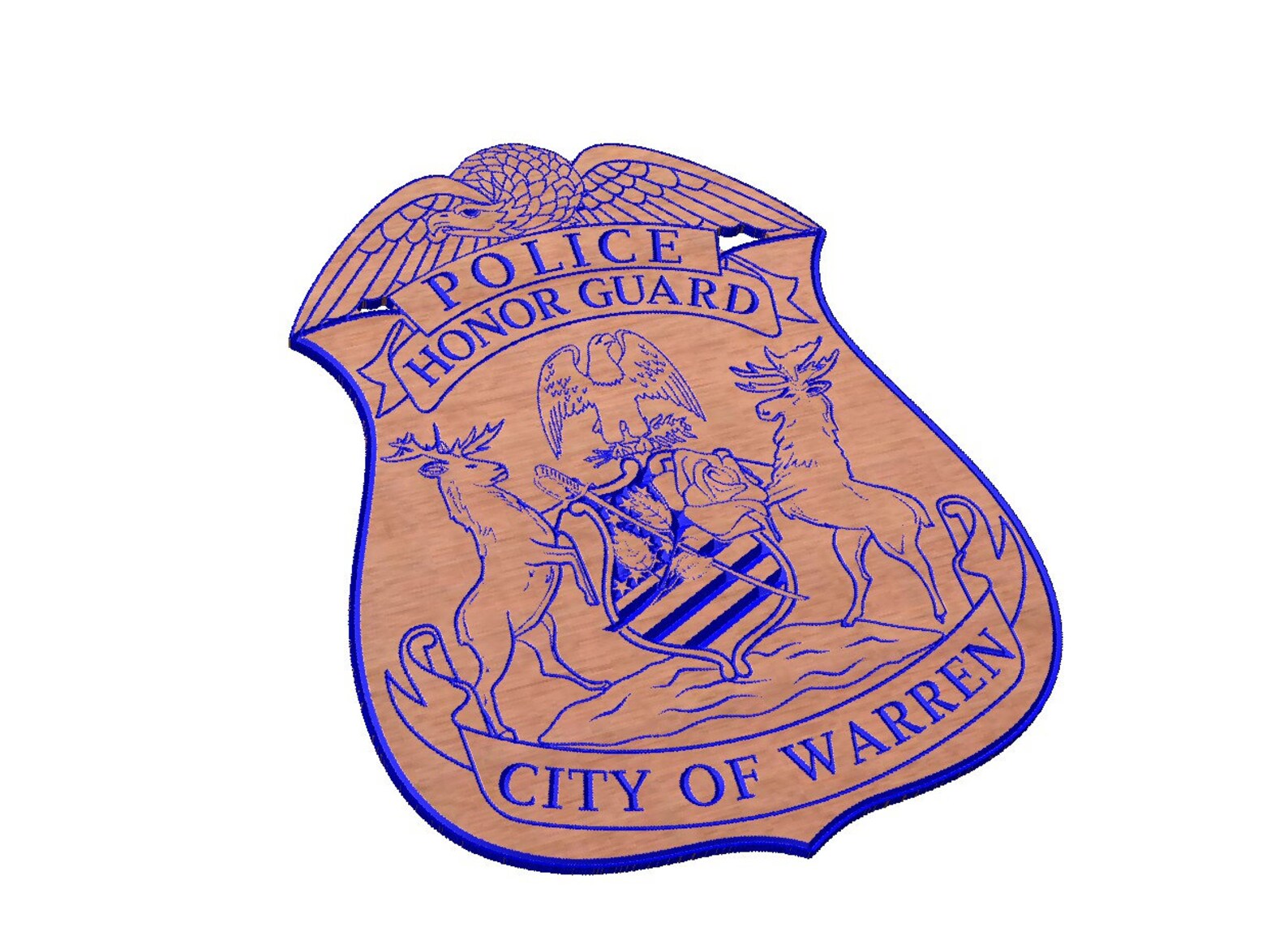 City of Warren Michigan Honor Guard Police Badge SVG Etsy