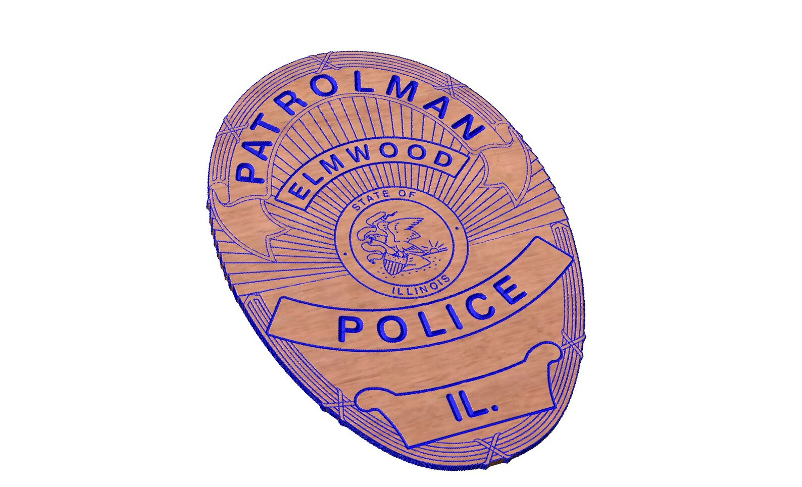 Elmwood Illinois Police Badge SVG Etsy