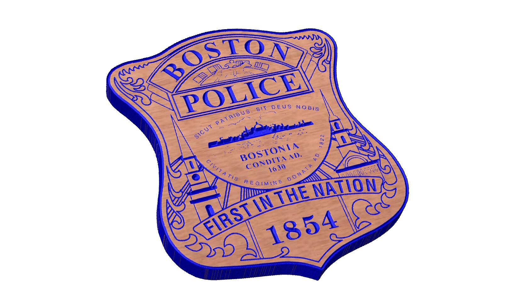 Boston Police Badge SVG | Etsy